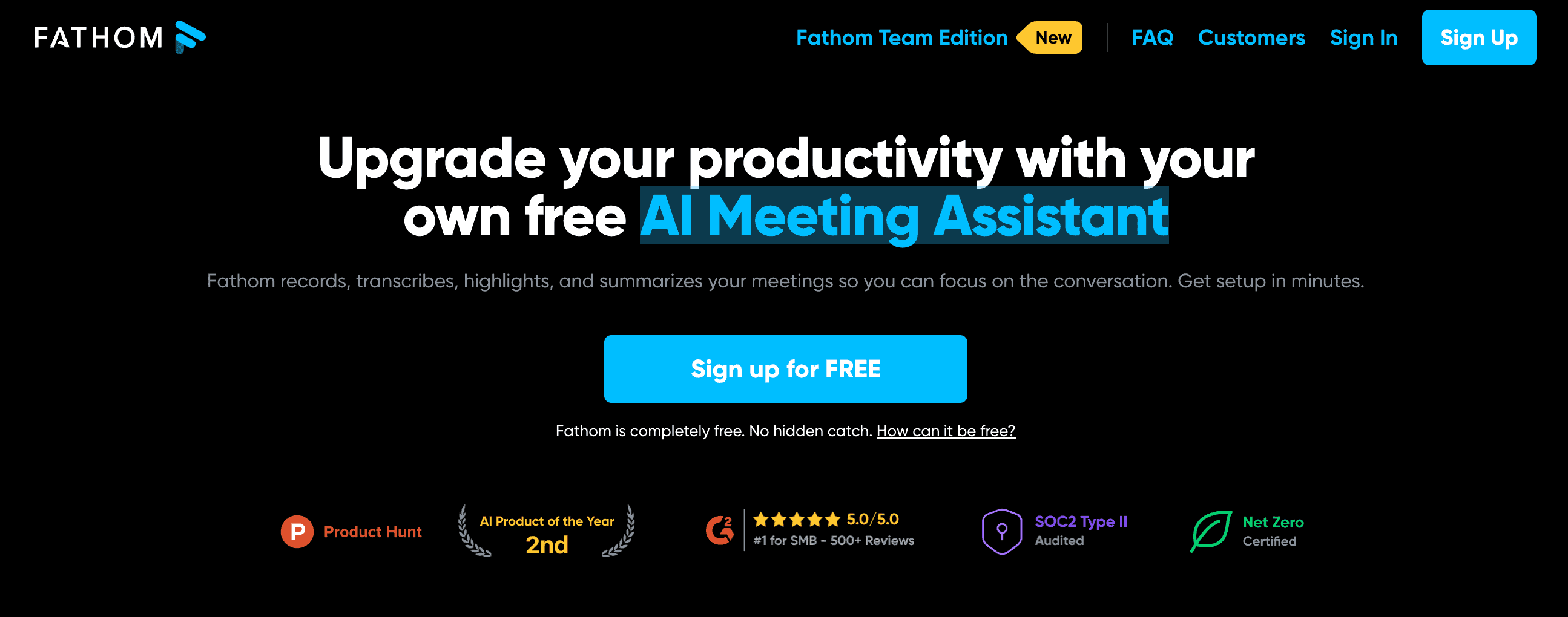 fathom homepage