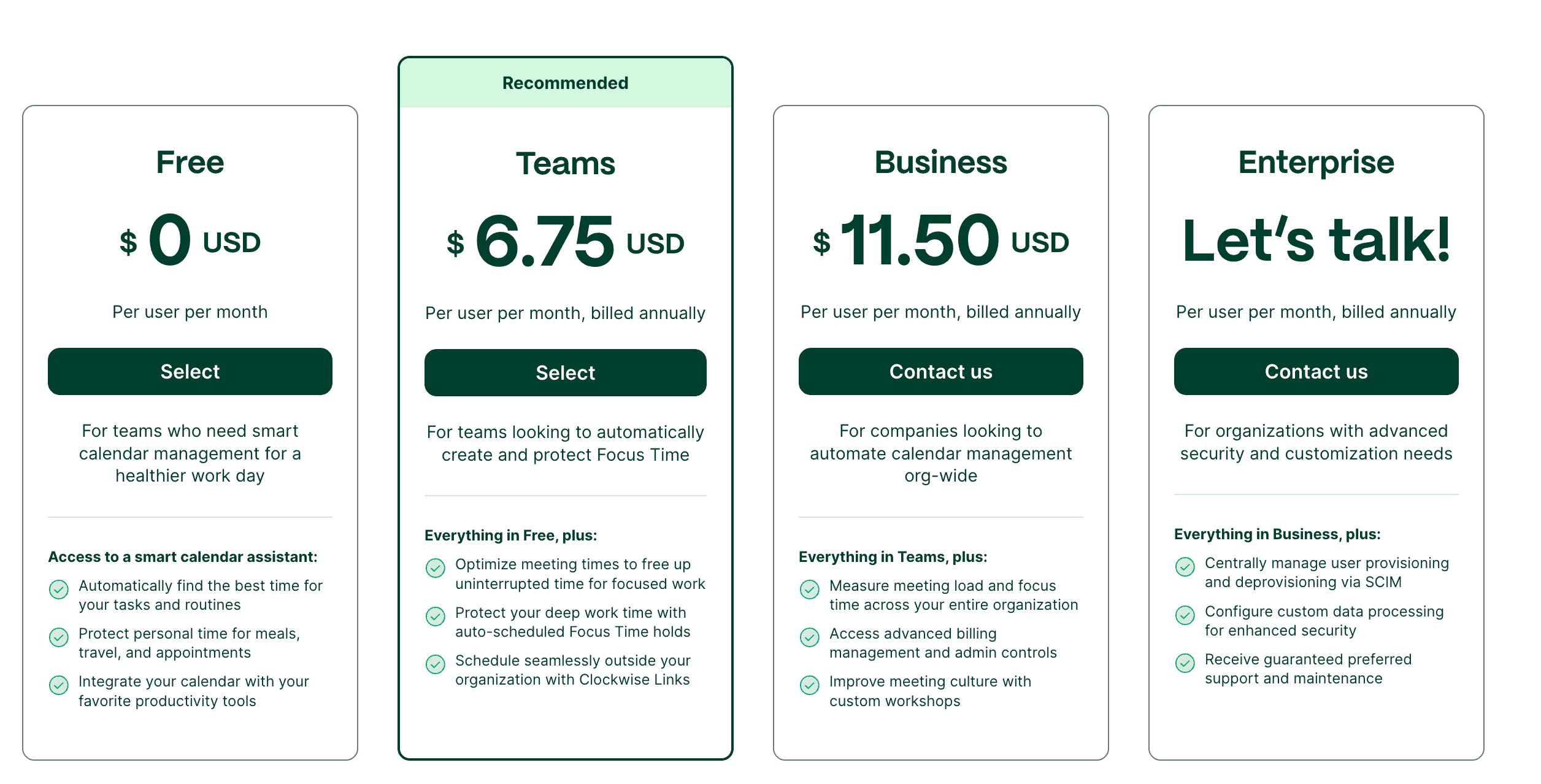 Clockwise Pricing