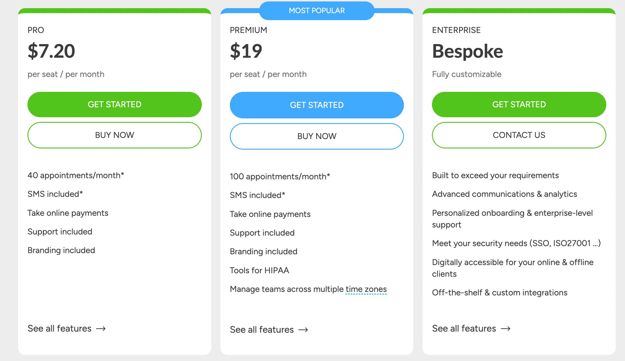 sign in scheduling pricing