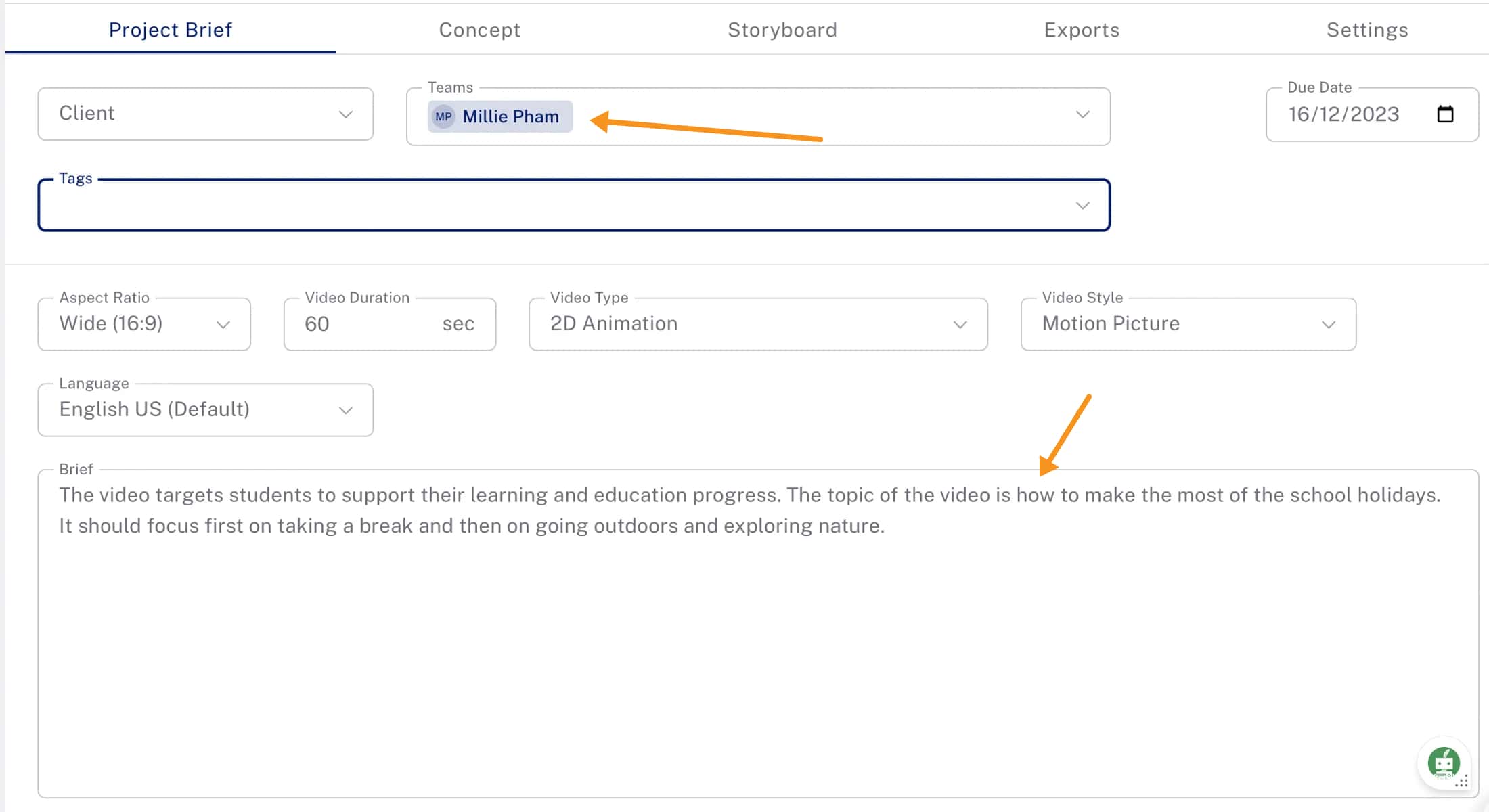 add details to your video concepts