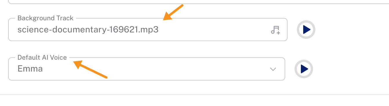 AI voice and background music in Storyboard Hero