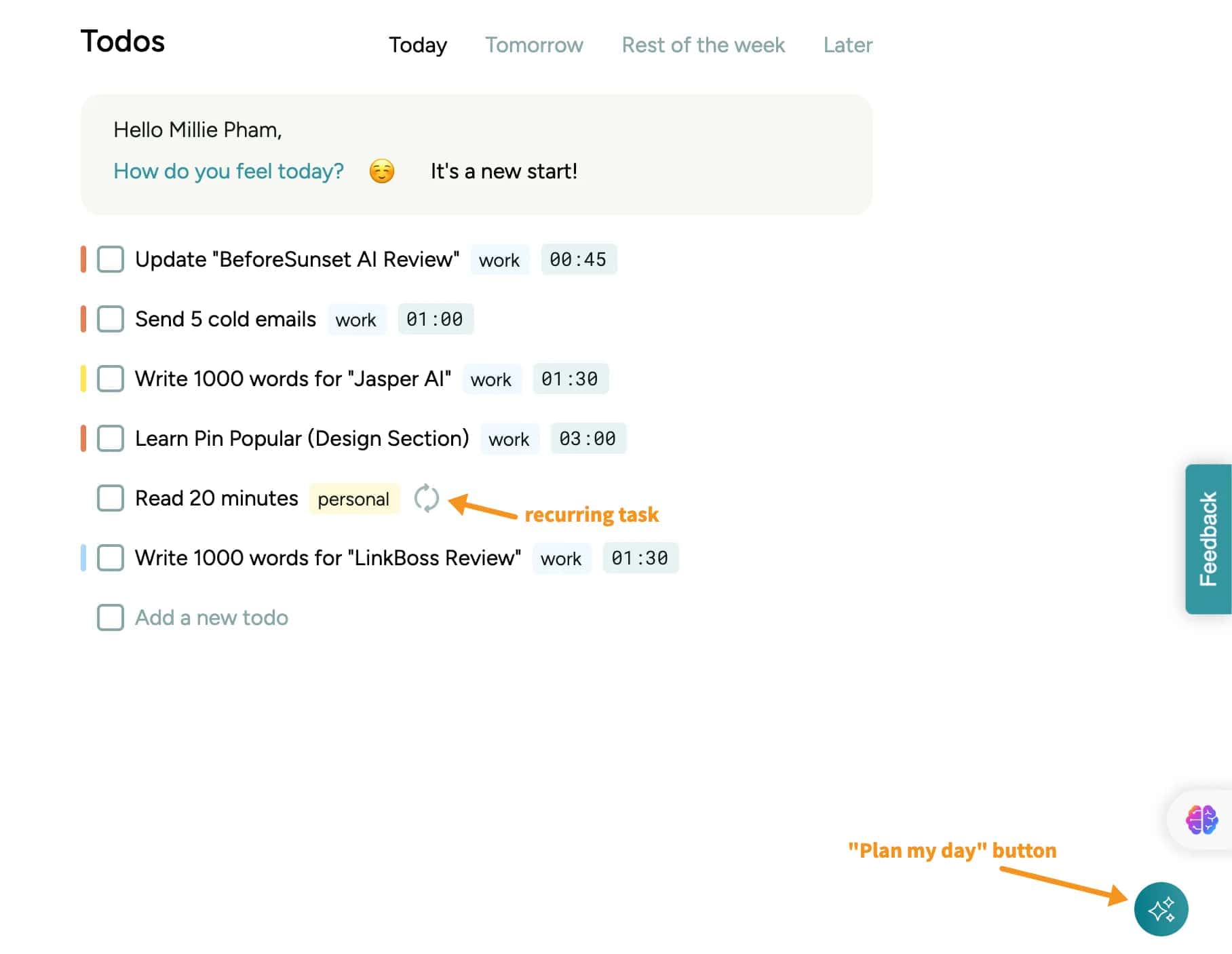 AI plans my day in BeforeSunset AI - 1