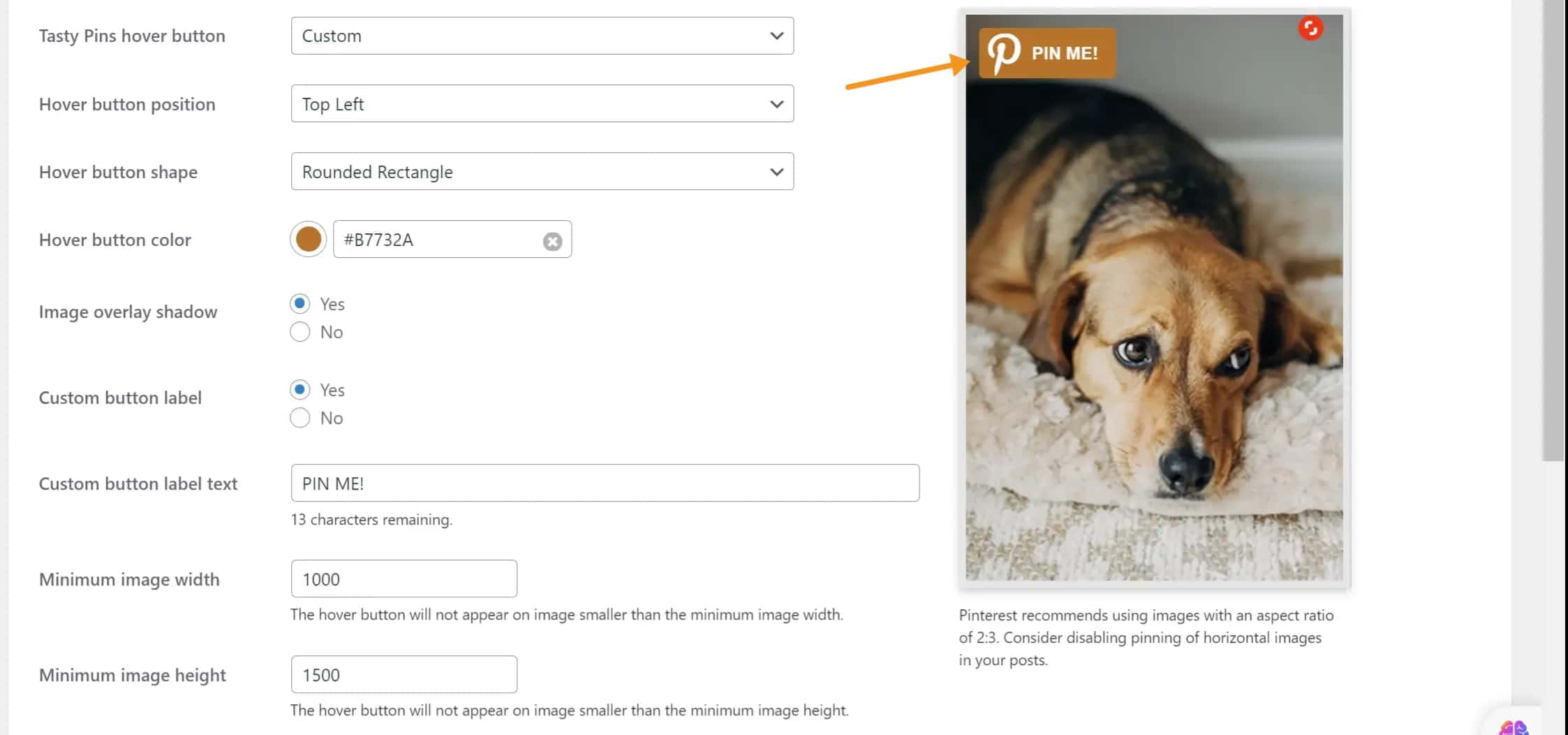add hover button to images with Tasty Pins add hover button to images with Tasty Pins