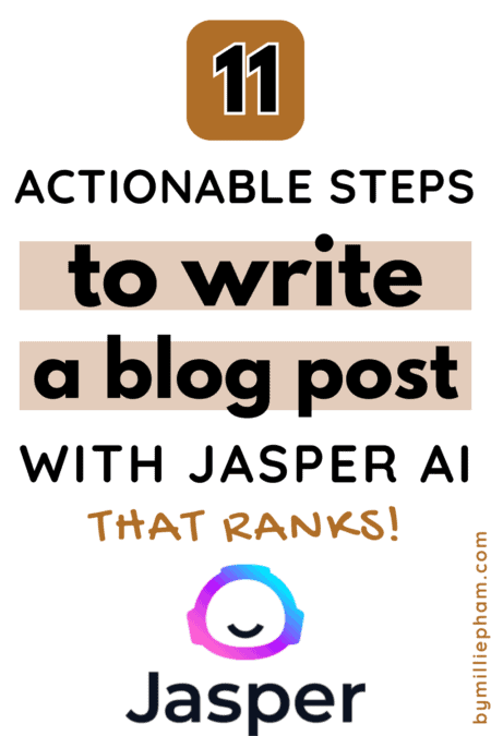how to write a blog post with Jasper AI
