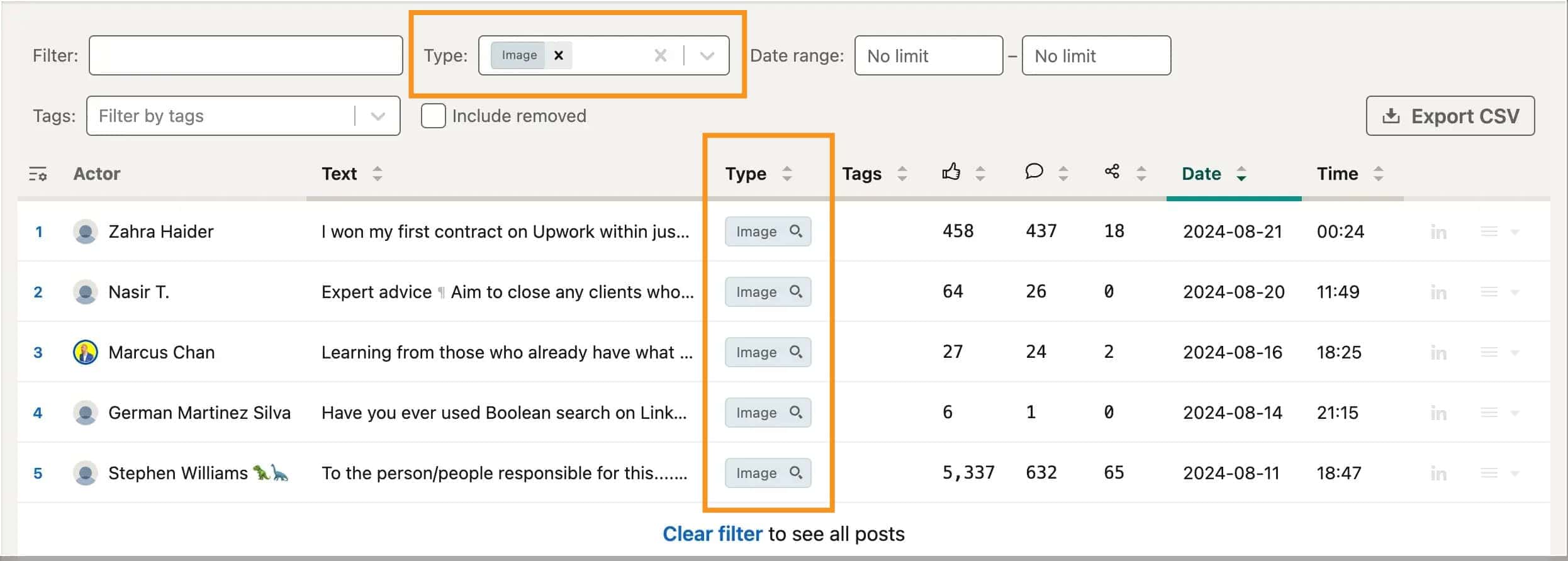 filter your saved posts by type filter your saved posts by type