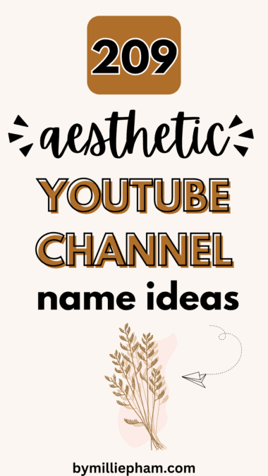 aesthetic YouTube channel name ideas