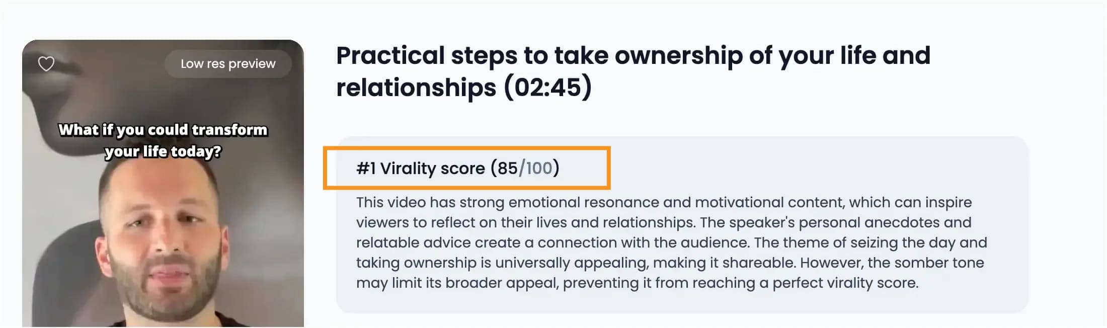 Klap scores your video Klap scores your video